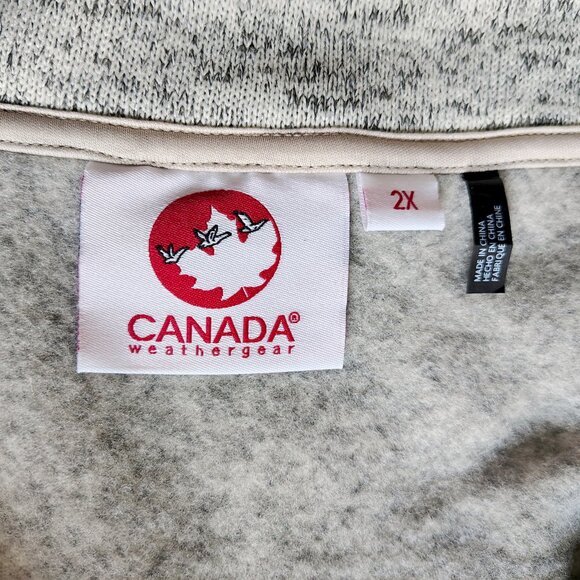 $185NWT Women's Canada Weather Gear Size 2X Color Heather Oatmeal Sweater Jacket - Picture 8 of 14